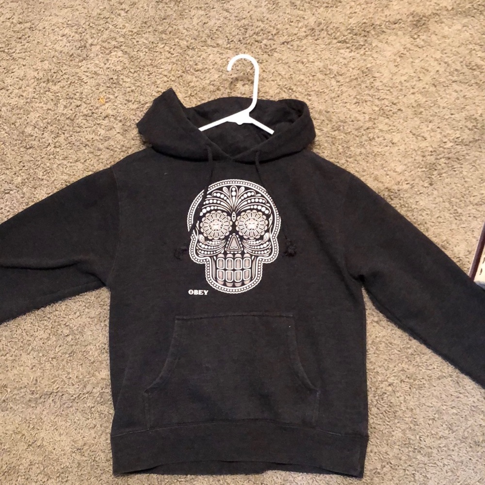Glow-in-the-dark sugar skull hoodie